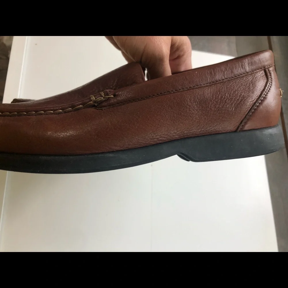 ROCKPORT‎ BROWN SLIP ON SHOES DRIVING MOCASSINS 8